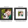 image:imageAmericanflat 8x8 Picture Frame  Matted to 5x5  Engineered Wood  White  Shatterresistant glass wall or tabletop display with included easel sawtooth hangers included secure turntab backingBlack
