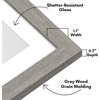 image:imageAmericanflat 8x8 Picture Frame  Matted to 5x5  Engineered Wood  White  Shatterresistant glass wall or tabletop display with included easel sawtooth hangers included secure turntab backingGrey Wood