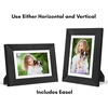 image:imageAmericanflat 8x8 Picture Frame  Matted to 5x5  Engineered Wood  White  Shatterresistant glass wall or tabletop display with included easel sawtooth hangers included secure turntab backingBlack