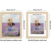 image:imageAmericanflat 8x8 Picture Frame  Matted to 5x5  Engineered Wood  White  Shatterresistant glass wall or tabletop display with included easel sawtooth hangers included secure turntab backingNatural Oak