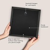 image:imageAmericanflat 8x8 Picture Frame  Matted to 5x5  Engineered Wood  White  Shatterresistant glass wall or tabletop display with included easel sawtooth hangers included secure turntab backingBlack