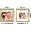 image:imageAmericanflat 8x8 Picture Frame  Matted to 5x5  Engineered Wood  White  Shatterresistant glass wall or tabletop display with included easel sawtooth hangers included secure turntab backingGold