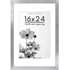 image:imageAmericanflat 8x8 Picture Frame  Matted to 5x5  Engineered Wood  White  Shatterresistant glass wall or tabletop display with included easel sawtooth hangers included secure turntab backingSilver