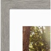 image:imageAmericanflat 8x8 Picture Frame  Matted to 5x5  Engineered Wood  White  Shatterresistant glass wall or tabletop display with included easel sawtooth hangers included secure turntab backingGrey Wood
