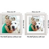 image:imageAmericanflat 8x8 Picture Frame  Matted to 5x5  Engineered Wood  White  Shatterresistant glass wall or tabletop display with included easel sawtooth hangers included secure turntab backingWhite