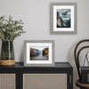 image:imageAmericanflat 8x8 Picture Frame  Matted to 5x5  Engineered Wood  White  Shatterresistant glass wall or tabletop display with included easel sawtooth hangers included secure turntab backingGrey Wood