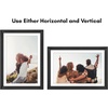 image:imageAmericanflat 8x8 Picture Frame  Matted to 5x5  Engineered Wood  White  Shatterresistant glass wall or tabletop display with included easel sawtooth hangers included secure turntab backingBlack