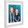 image:imageAmericanflat 8x8 Picture Frame  Matted to 5x5  Engineered Wood  White  Shatterresistant glass wall or tabletop display with included easel sawtooth hangers included secure turntab backingWhite