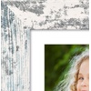 image:imageAmericanflat 8x8 Picture Frame  Matted to 5x5  Engineered Wood  White  Shatterresistant glass wall or tabletop display with included easel sawtooth hangers included secure turntab backingDistressed White