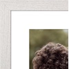 image:imageAmericanflat 8x8 Picture Frame  Matted to 5x5  Engineered Wood  White  Shatterresistant glass wall or tabletop display with included easel sawtooth hangers included secure turntab backingWhite