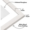 image:imageAmericanflat 8x8 Picture Frame  Matted to 5x5  Engineered Wood  White  Shatterresistant glass wall or tabletop display with included easel sawtooth hangers included secure turntab backingWhite