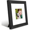 image:imageAmericanflat 8x8 Picture Frame  Matted to 5x5  Engineered Wood  White  Shatterresistant glass wall or tabletop display with included easel sawtooth hangers included secure turntab backingBlack
