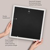 image:imageAmericanflat 8x8 Picture Frame  Matted to 5x5  Engineered Wood  White  Shatterresistant glass wall or tabletop display with included easel sawtooth hangers included secure turntab backingWhite