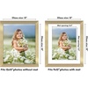 image:imageAmericanflat 8x8 Picture Frame  Matted to 5x5  Engineered Wood  White  Shatterresistant glass wall or tabletop display with included easel sawtooth hangers included secure turntab backingGold