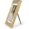 image:imageAmericanflat 8x8 Picture Frame  Matted to 5x5  Engineered Wood  White  Shatterresistant glass wall or tabletop display with included easel sawtooth hangers included secure turntab backingGold