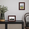 image:imageAmericanflat 8x8 Picture Frame  Matted to 5x5  Engineered Wood  White  Shatterresistant glass wall or tabletop display with included easel sawtooth hangers included secure turntab backingMahogany