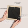 image:imageAmericanflat 8x8 Picture Frame  Matted to 5x5  Engineered Wood  White  Shatterresistant glass wall or tabletop display with included easel sawtooth hangers included secure turntab backingNatural Oak