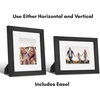 image:imageAmericanflat 8x8 Picture Frame  Matted to 5x5  Engineered Wood  White  Shatterresistant glass wall or tabletop display with included easel sawtooth hangers included secure turntab backingBlack