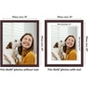 image:imageAmericanflat 8x8 Picture Frame  Matted to 5x5  Engineered Wood  White  Shatterresistant glass wall or tabletop display with included easel sawtooth hangers included secure turntab backingMahogany