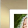 image:imageAmericanflat 8x8 Picture Frame  Matted to 5x5  Engineered Wood  White  Shatterresistant glass wall or tabletop display with included easel sawtooth hangers included secure turntab backingGold