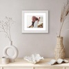 image:imageAmericanflat 8x8 Picture Frame  Matted to 5x5  Engineered Wood  White  Shatterresistant glass wall or tabletop display with included easel sawtooth hangers included secure turntab backingWhite