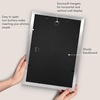 image:imageAmericanflat 8x8 Picture Frame  Matted to 5x5  Engineered Wood  White  Shatterresistant glass wall or tabletop display with included easel sawtooth hangers included secure turntab backingSilver