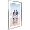 image:imageAmericanflat 8x8 Picture Frame  Matted to 5x5  Engineered Wood  White  Shatterresistant glass wall or tabletop display with included easel sawtooth hangers included secure turntab backingSilver