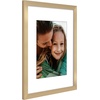 image:imageAmericanflat 8x8 Picture Frame  Matted to 5x5  Engineered Wood  White  Shatterresistant glass wall or tabletop display with included easel sawtooth hangers included secure turntab backingGold