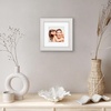 image:imageAmericanflat 8x8 Picture Frame  Matted to 5x5  Engineered Wood  White  Shatterresistant glass wall or tabletop display with included easel sawtooth hangers included secure turntab backingWhite