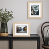 image:imageAmericanflat 8x8 Picture Frame  Matted to 5x5  Engineered Wood  White  Shatterresistant glass wall or tabletop display with included easel sawtooth hangers included secure turntab backingNatural Oak