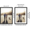 image:imageAmericanflat 8x8 Picture Frame  Matted to 5x5  Engineered Wood  White  Shatterresistant glass wall or tabletop display with included easel sawtooth hangers included secure turntab backingBlack