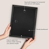 image:imageAmericanflat 8x8 Picture Frame  Matted to 5x5  Engineered Wood  White  Shatterresistant glass wall or tabletop display with included easel sawtooth hangers included secure turntab backingBlack