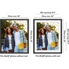 image:imageAmericanflat 8x8 Picture Frame  Matted to 5x5  Engineered Wood  White  Shatterresistant glass wall or tabletop display with included easel sawtooth hangers included secure turntab backingBlack
