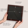 image:imageAmericanflat 8x8 Picture Frame  Matted to 5x5  Engineered Wood  White  Shatterresistant glass wall or tabletop display with included easel sawtooth hangers included secure turntab backingMahogany
