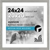 image:imageAmericanflat 8x8 Picture Frame  Matted to 5x5  Engineered Wood  White  Shatterresistant glass wall or tabletop display with included easel sawtooth hangers included secure turntab backingGrey Wood