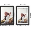 image:imageAmericanflat 8x8 Picture Frame  Matted to 5x5  Engineered Wood  White  Shatterresistant glass wall or tabletop display with included easel sawtooth hangers included secure turntab backingBlack