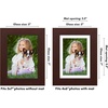 image:imageAmericanflat 8x8 Picture Frame  Matted to 5x5  Engineered Wood  White  Shatterresistant glass wall or tabletop display with included easel sawtooth hangers included secure turntab backingMahogany