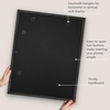 image:imageAmericanflat 8x8 Picture Frame  Matted to 5x5  Engineered Wood  White  Shatterresistant glass wall or tabletop display with included easel sawtooth hangers included secure turntab backingBlack