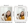 image:imageAmericanflat 8x8 Picture Frame  Matted to 5x5  Engineered Wood  White  Shatterresistant glass wall or tabletop display with included easel sawtooth hangers included secure turntab backingWhite