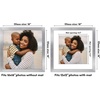 image:imageAmericanflat 8x8 Picture Frame  Matted to 5x5  Engineered Wood  White  Shatterresistant glass wall or tabletop display with included easel sawtooth hangers included secure turntab backingSilver