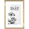 image:imageAmericanflat 8x8 Picture Frame  Matted to 5x5  Engineered Wood  White  Shatterresistant glass wall or tabletop display with included easel sawtooth hangers included secure turntab backingGold