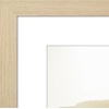 image:imageAmericanflat 8x8 Picture Frame  Matted to 5x5  Engineered Wood  White  Shatterresistant glass wall or tabletop display with included easel sawtooth hangers included secure turntab backingNatural Oak