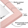image:imageAmericanflat 8x8 Picture Frame  Matted to 5x5  Engineered Wood  White  Shatterresistant glass wall or tabletop display with included easel sawtooth hangers included secure turntab backingPink