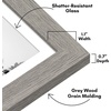 image:imageAmericanflat 8x8 Picture Frame  Matted to 5x5  Engineered Wood  White  Shatterresistant glass wall or tabletop display with included easel sawtooth hangers included secure turntab backingGrey Wood