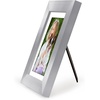 image:imageAmericanflat 8x8 Picture Frame  Matted to 5x5  Engineered Wood  White  Shatterresistant glass wall or tabletop display with included easel sawtooth hangers included secure turntab backingSilver