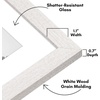 image:imageAmericanflat 8x8 Picture Frame  Matted to 5x5  Engineered Wood  White  Shatterresistant glass wall or tabletop display with included easel sawtooth hangers included secure turntab backingWhite