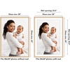 image:imageAmericanflat 8x8 Picture Frame  Matted to 5x5  Engineered Wood  White  Shatterresistant glass wall or tabletop display with included easel sawtooth hangers included secure turntab backingNatural Oak