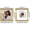 image:imageAmericanflat 8x8 Picture Frame  Matted to 5x5  Engineered Wood  White  Shatterresistant glass wall or tabletop display with included easel sawtooth hangers included secure turntab backingGold