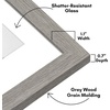 image:imageAmericanflat 8x8 Picture Frame  Matted to 5x5  Engineered Wood  White  Shatterresistant glass wall or tabletop display with included easel sawtooth hangers included secure turntab backingGrey Wood