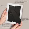 image:imageAmericanflat 8x8 Picture Frame  Matted to 5x5  Engineered Wood  White  Shatterresistant glass wall or tabletop display with included easel sawtooth hangers included secure turntab backingWhite